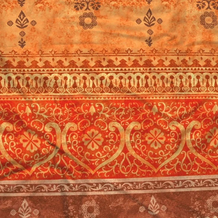 CASATEX Bettwäsche Indi Terra-Orange Biber 200 x 220 + 2x 80 x 80 cm – Bild 6