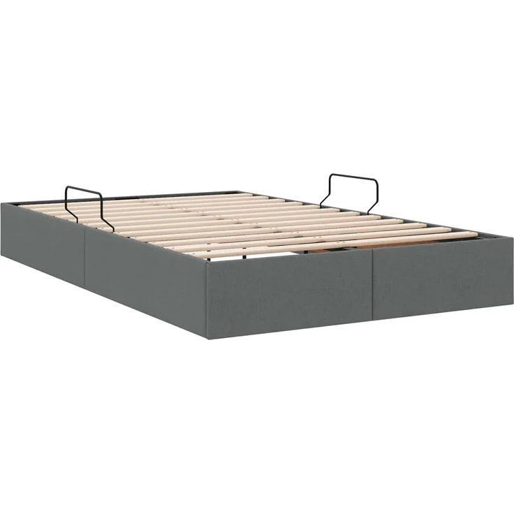 vidaXL Ottoman Bettgestell mit Speicher Dunkelgrau 120 x 200 cm Stoff 3442815 – Bild 9