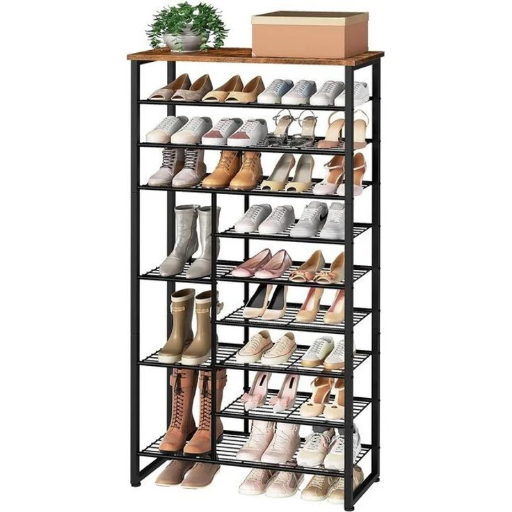 Hoobro Schuhregal, 10 Ebenen 172,5 cm, Schuhablage 27-30 Paar – Bild 4
