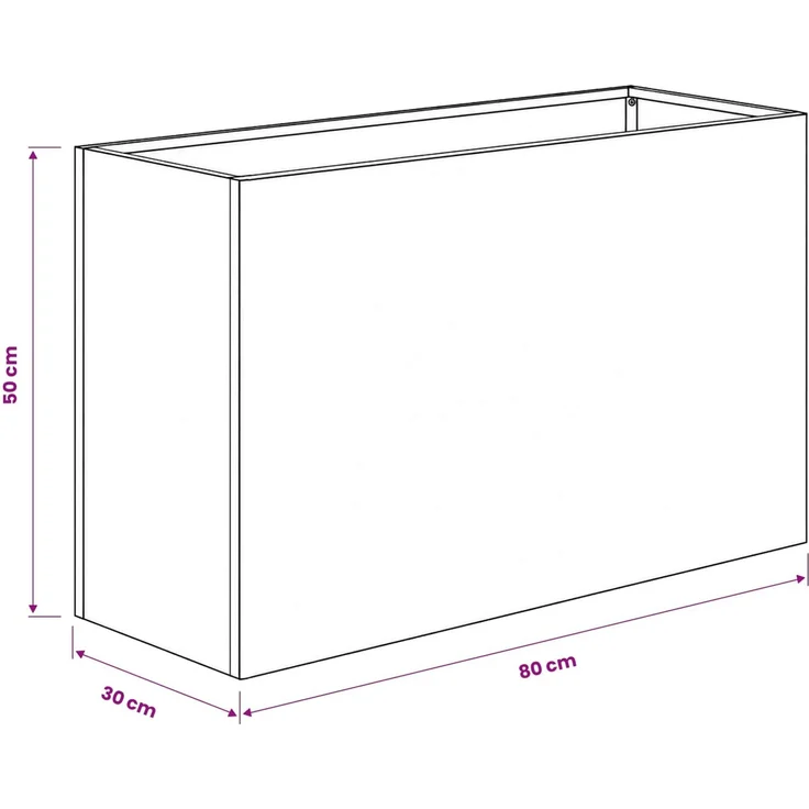 vidaXL Garten-Pflanzgefäß 2 Stk. Rostoptik 80 x 30 x 50 cm 8005609 – Bild 10