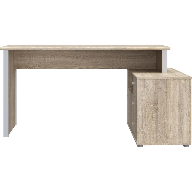 Forte Schreibtisch TEMPRA 2 - Büro in Sonoma Eiche (D30F)-Grey (A11) – Bild 3