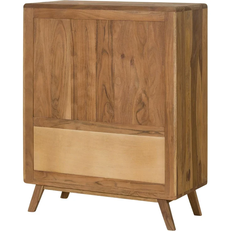 Highboard Sheesham 90 x 40 x 110 natur sandgestrahlt lackiert MALMÖ 2 #213 – Bild 8