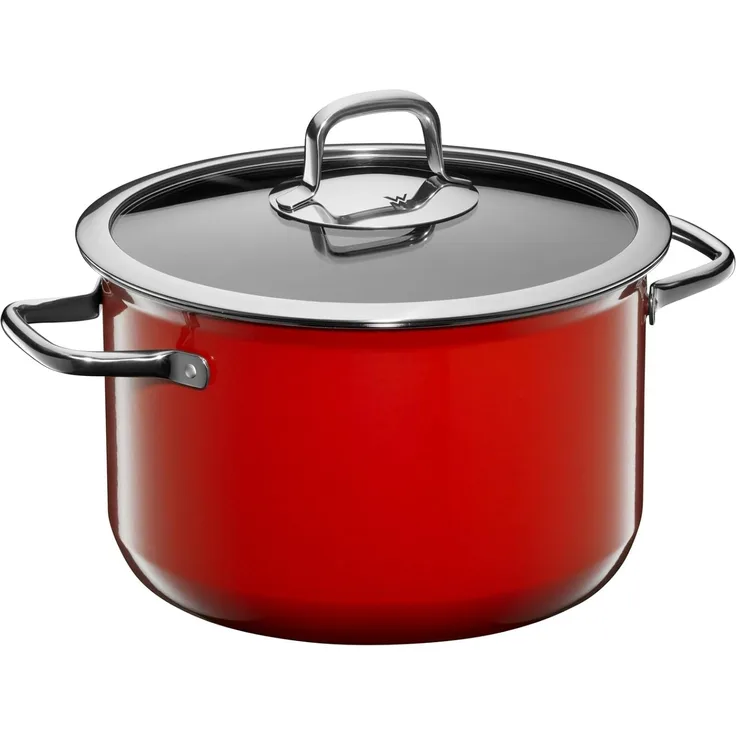 WMF Fusiontec Compact Kochtopf mit Glasdeckel, 24 cm, Red 3201111566