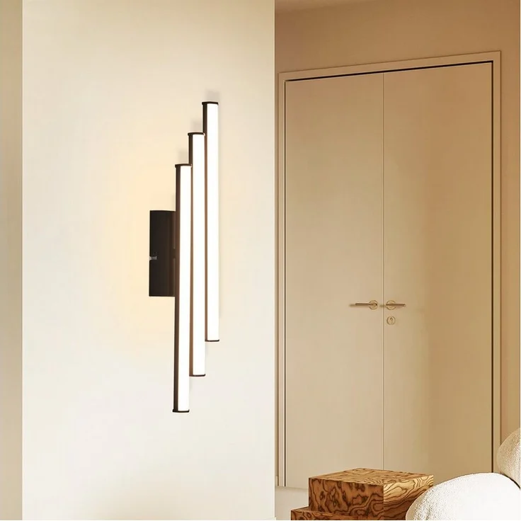 Nettlife LED Wandleuchte Innen Schwarz Modern 6/12/18/27W 3000K Flur Wandbeleuchtung Warmweiß, LED fest integriert, Warmweiß, Wandlicht für Wohnzimmer Schlafzimmer Küche – Bild 5