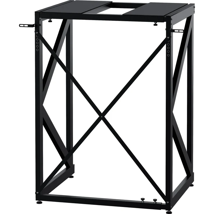 DELUKE® Stapelgestell für Wäschetrockner auf Waschmaschine RALF - Stahlgestell 300kg Tragkraft | Waschmaschinengestell Waschmaschinenregal Überbau, Schwarz – Bild 6