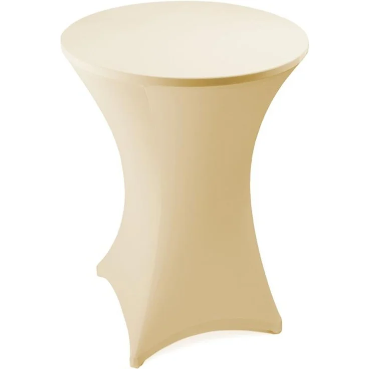 Stehtischhusse Stretch Stehtisch Ø 60 cm Tisch Husse Bistrotisch Beige