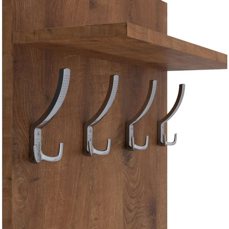 AKKE Garderobenhalter, MAXIGroße Garderobe Verchromte Haken 2mm PVC Kantenumleimung – Bild 2
