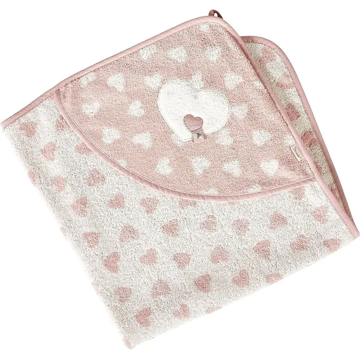 Sterntaler Kapuzen Badetuch 80x80 cm Esel Emmi Girl Herzen flora rose
