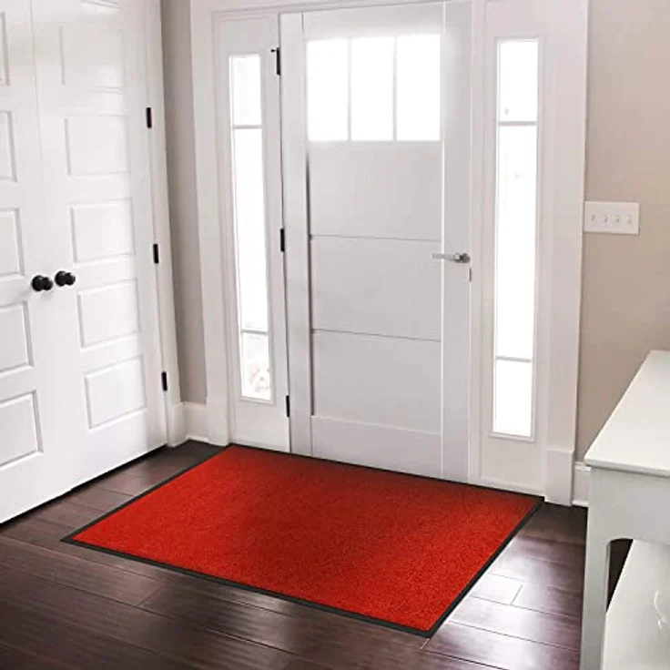 etm® Schmutzfangmatte - Fußmatte in vielen Größen - Türmatte Fußabstreifer für Haustür innen und außen (Rot, 90x600 cm) – Bild 2