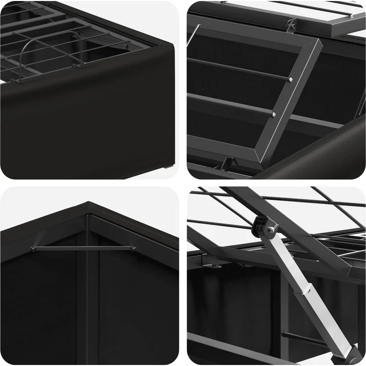 vidaXL Elektrisch verstellbares Bettgestell Schwarz 190 x 90 x 33,5 cm 42037329 – Bild 8