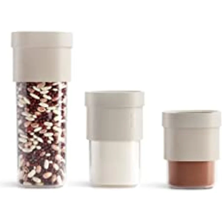 Lekue Flip Storage Beige Dosen-Set 3-tlg. 1x1600 ml & 2x850 ml – Bild 6