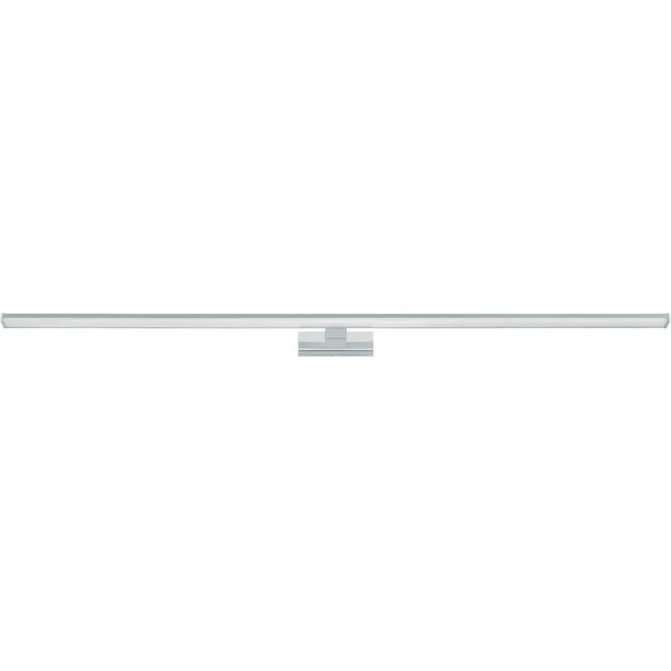 Eglo 99297 Spiegelleuchte Badezimmerleuchte PANDELLA 1 Stahl chrom silber, Kunststoff weiß L:120cm B:12cm H:4cm IP44 4000K