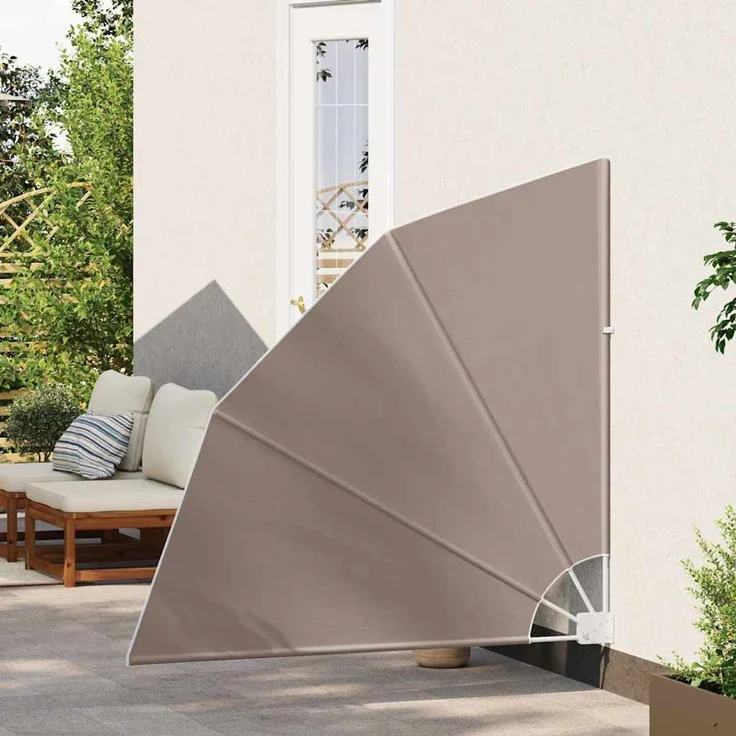 vidaXL Balkon Sichtschutz Rechteckig 140 x 140 cm Polyester Taupe 42000927 – Bild 3