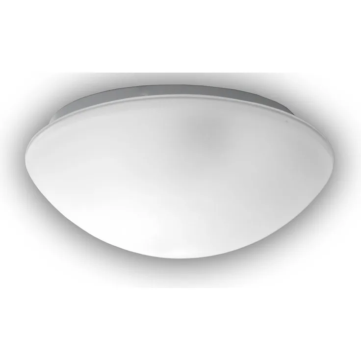 LED Deckenleuchte / Deckenschale rund, Glas satiniert mit Klarrand, Ø 25cm