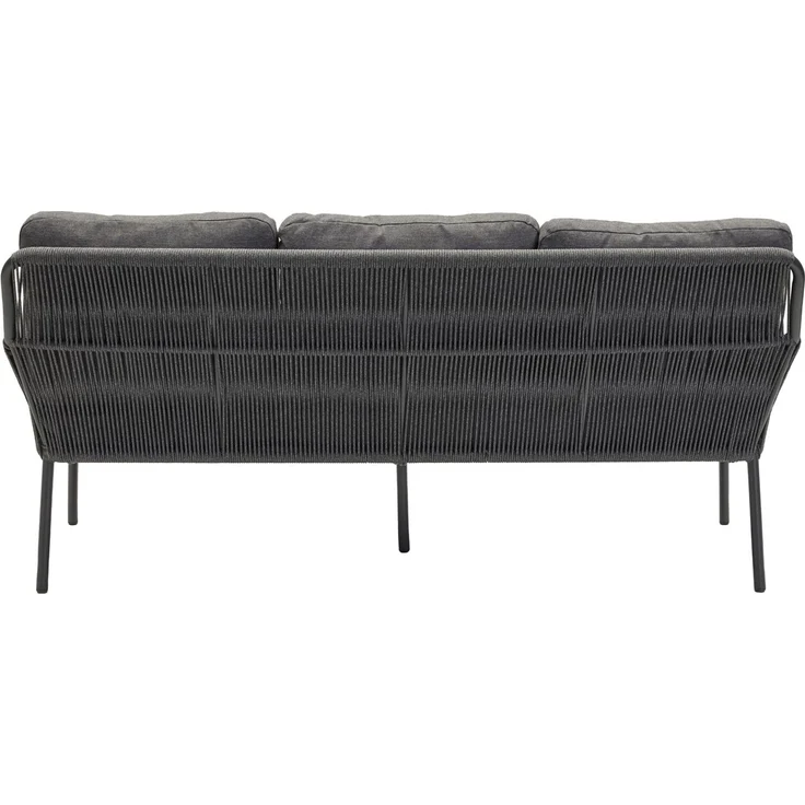Loungesofa Concord 3-Sitzer Gartensofa mit Polster Relaxsofa Rope Anthrazit – Bild 4