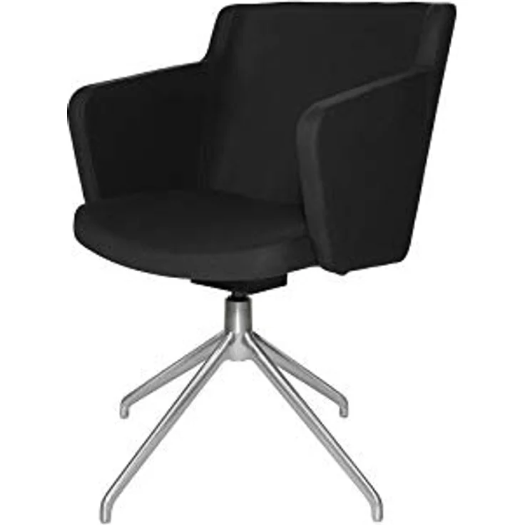 Topstar SFH 1.0 Speisezimmerstuhl, Esszimmerstuhl, Loungechair, mit Armlehnen, höhenverstellbar, Stoffbezug, schwarz – Bild 7