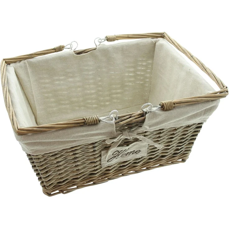 Füllkorb Home Flechtkorb Dekokorb Tischdeko Landhaus Korb Flaschenkorb – Bild 2