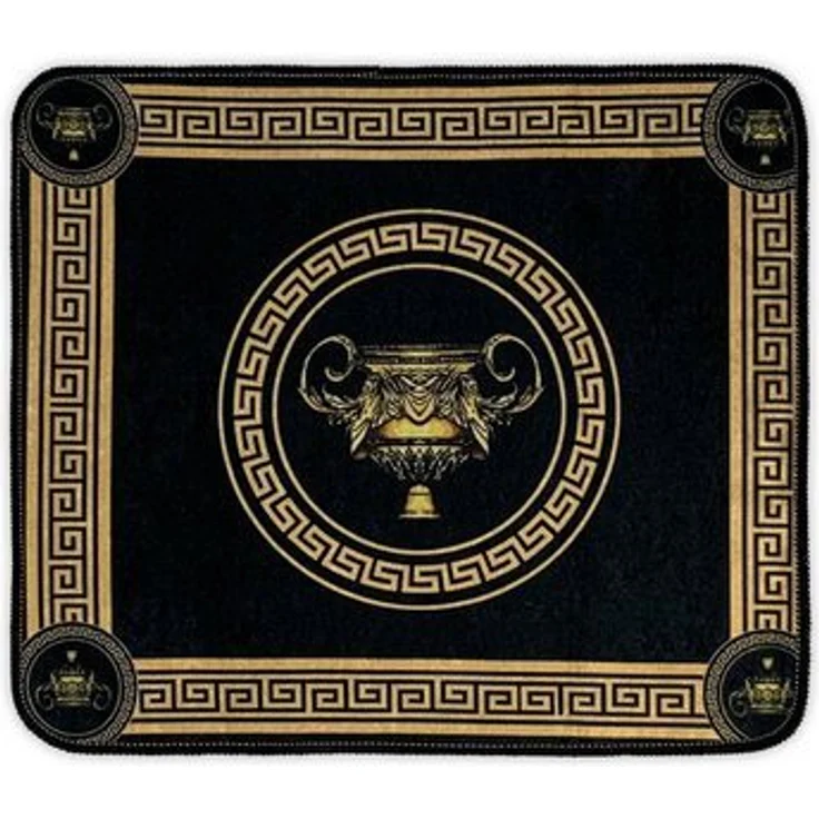 Belle Arti Badematte Luxus Badvorleger Duschvorleger Badteppich Antirutsch schwarz gold, rutschhemmend, antirutsch, fußbodenheizunggeeignet, strapazierfähig, rutschfest, pflegeleicht, Polyester, Badematte Set Löwe Amphore Krone, rutschfest, weich, saug... – Bild 3