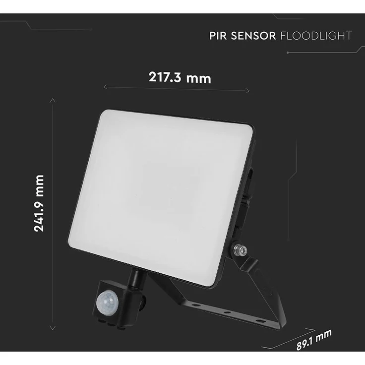 LED Außen-Wandstrahler, Bewegungsmelder, IP65, 6000lm, warmweiß – Bild 9