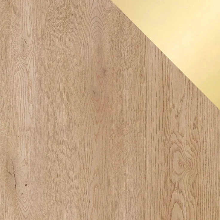 Drehtürenschrank Cikzori II, Kleiderschrank mit 3 Türen, Frontspiegel (Farbe: Eiche Cremona / Eiche Cremona + Gold) – Bild 6
