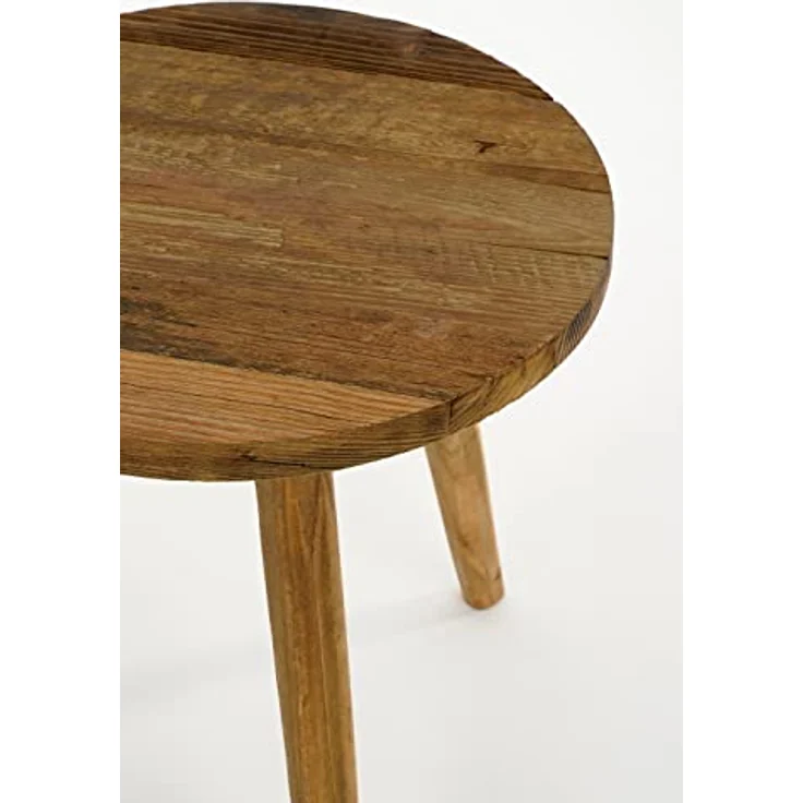 MICA Decorations Bold Beistelltisch - H42,5 x Ø40 cm - Recyceltes Holz - Braun – Bild 2