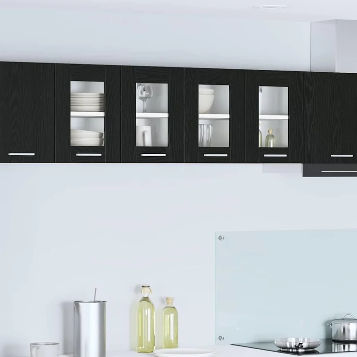 vidaXL Hängeschrank 2 stk. Schwarz Eichen-Optik 60 x 31 x 40 cm 884213 – Bild 1