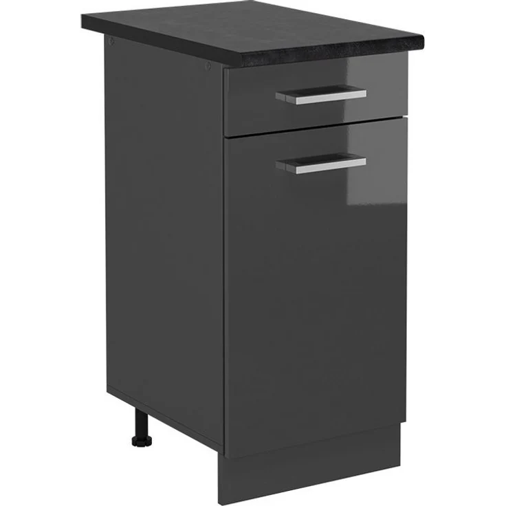 Küchenunterschrank R-Line Anthrazit Hochglanz 40 cm , AP Anthrazit Vicco – Bild 5