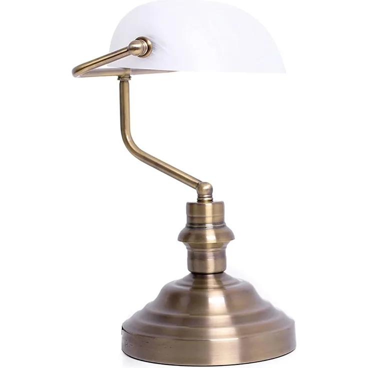 GLOBO Tischlampe Wohnzimmer Tischleuchte Büro Schreibtischlampe weiß retro 2492
