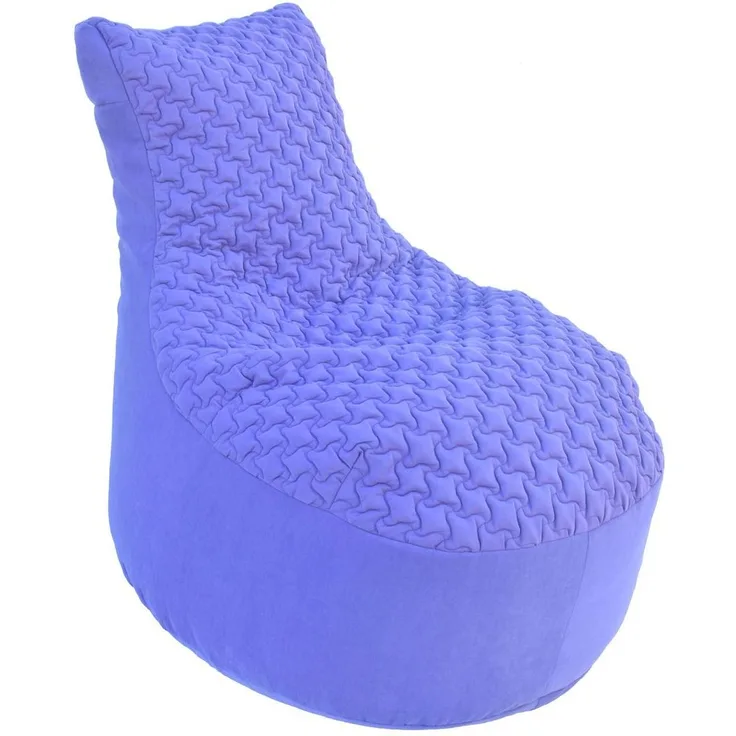 Sitzsack mit Lehne Sitzkissen Bodenkissen Sessel Indoor Kissen Ø70x100 cm Lila
