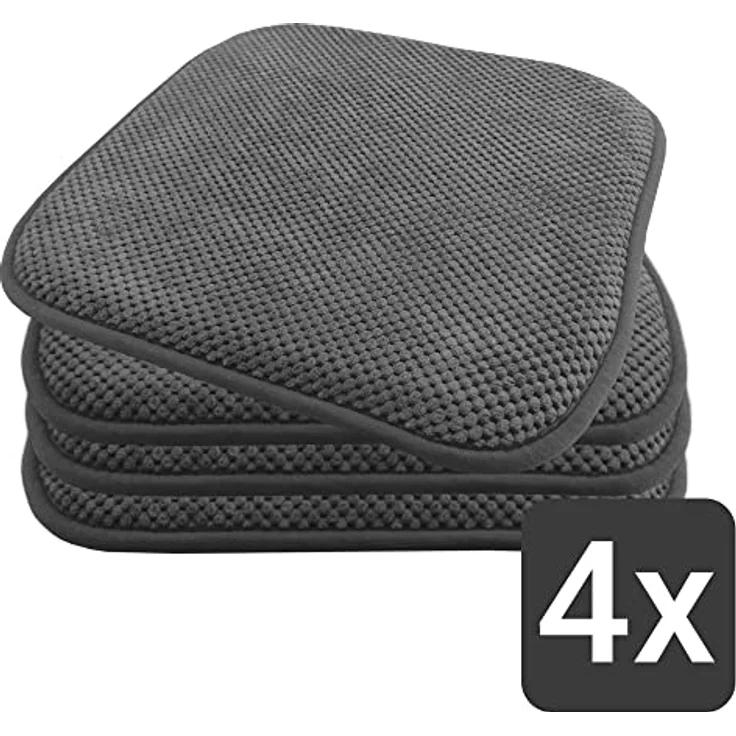 TRISENS Stuhlkissen Nika, Gel-Kissen Set 40x40 - Stuhlkissen mit modernem Memory-Schaumstoff – Bild 3