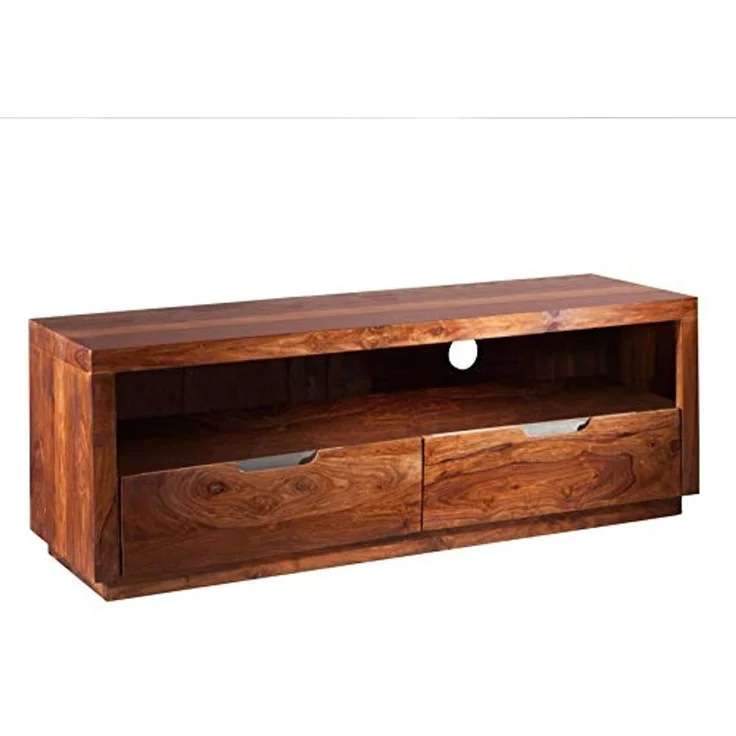 TV-Board Sheesham 140 x 45 x 50 walnuss lackiert DUKE #122 – Bild 7