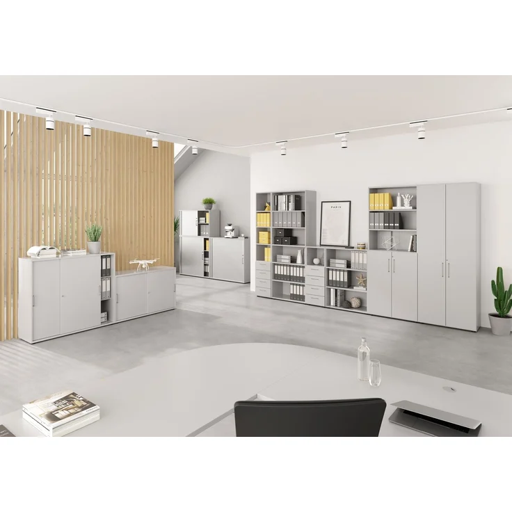 bümö Regal Buche, Standregal aus Holz für 3 Ordnerhöhen - Bücherregal klein 40 cm schmal, Aktenregal für Ordner & Bücher, kleines Büroregal, Holzregal, Ordnerregal, Buchregal Dachschräge, 934RE-6 – Bild 8