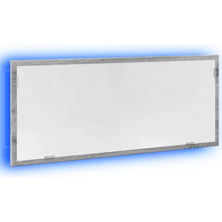vidaXL LED-Badspiegel Grau Sonoma 100x8,5x37 cm Holzwerkstoff 856273 – Bild 2