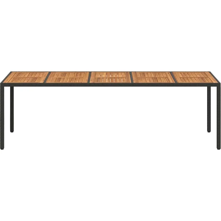 vidaXL Gartentisch Schwarz Poly-Rattan 362558 – Bild 3