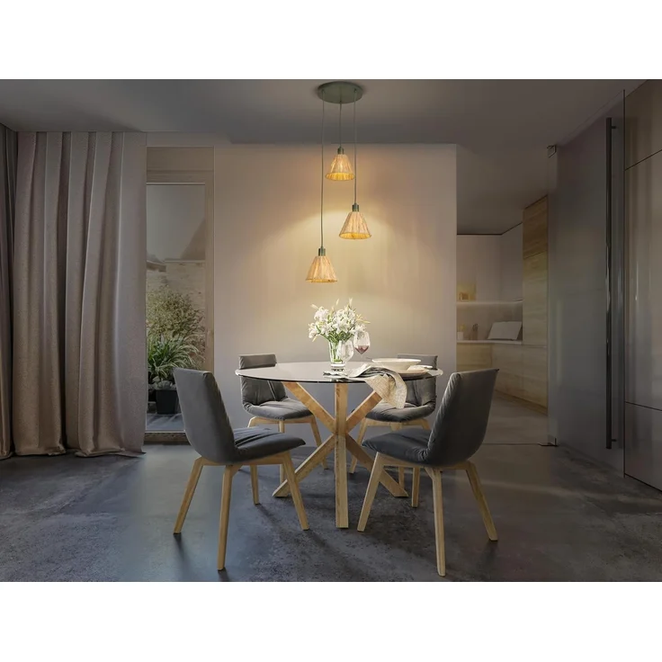 LEDVANCE Decor Raffia Pendelleuchte 3XE27 Grün – Bild 4