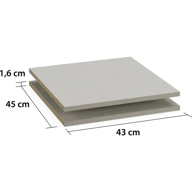 rauch Zubehör, Einlegeböden 2er-Set, für Drehtürenschränke von rauch mit einer Elementbreite von 45 cm und einer Schranktiefe 54 cm – Bild 2
