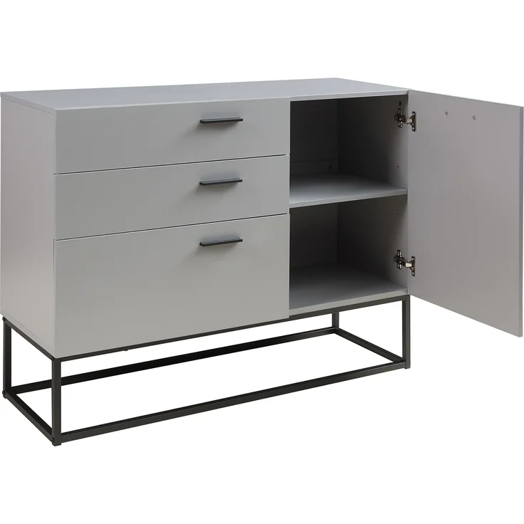 Sideboard Lavangen 75x100x35 cm Hellgrau [en. casa] – Bild 6