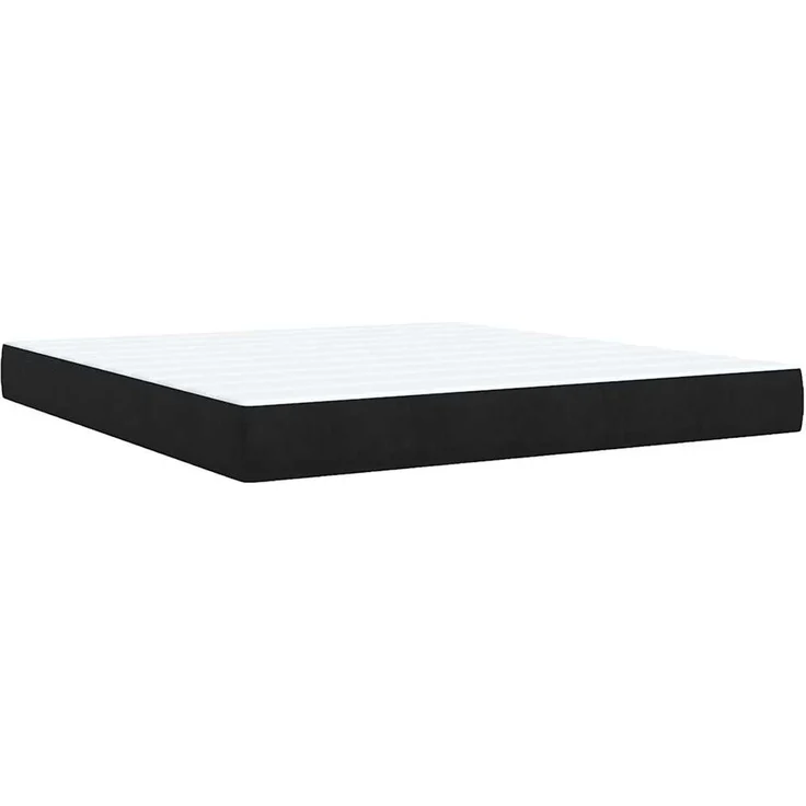 vidaXL Boxspringbett mit Matratze Schwarz 180x200 cm Samt 3290120 – Bild 11