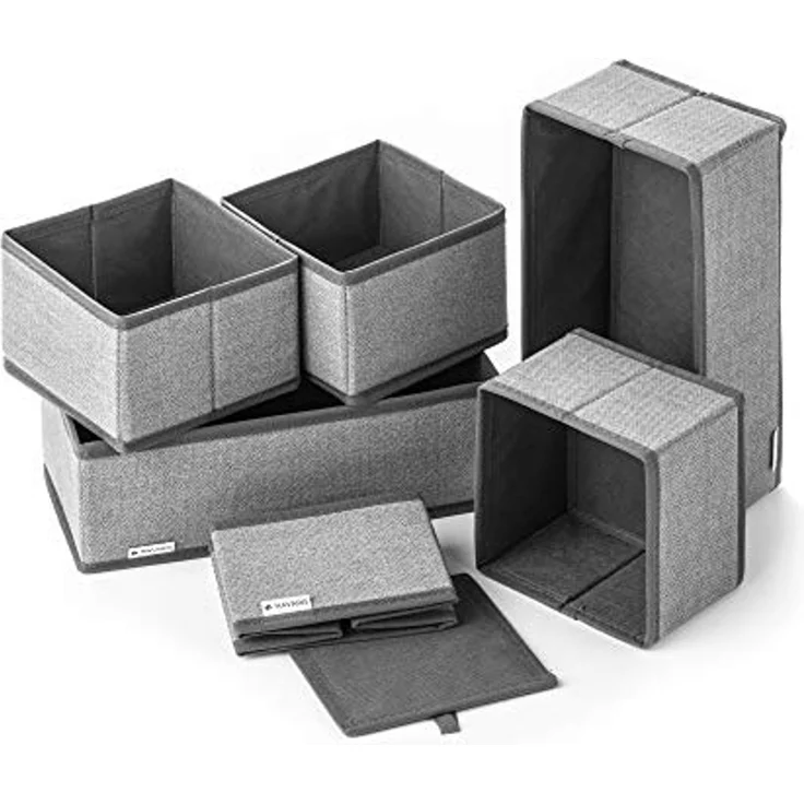Navaris Aufbewahrungsbox Stoffboxen-Organizer - 6 Stück in verschiedenen Größen (6 St) – Bild 1