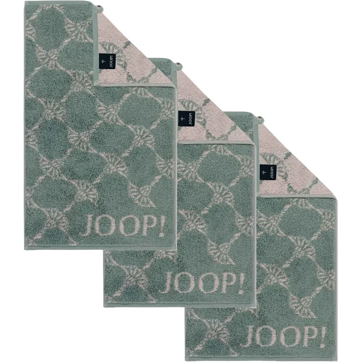 JOOP! Gästetuch Classic Frottierkollektion, 3er Pack - Walkfrottier Pinie Cornflower 30x50cm – Bild 1