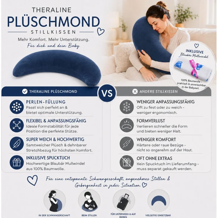 Kinderhaus Blaubaer Stillkissen Plüschmond Stillkissen TOP – Bild 6