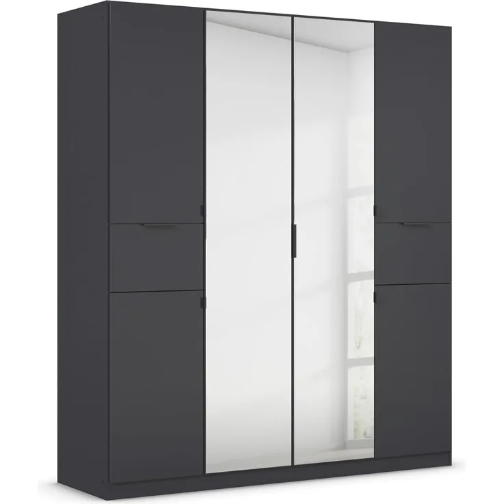 rauch Drehtürenschrank Kleiderschrank Schrank Garderobe Wäscheschrank TICAO mit 2 Schubladen die in der Höhe variabel positioniert werden können MADE IN GERMANY