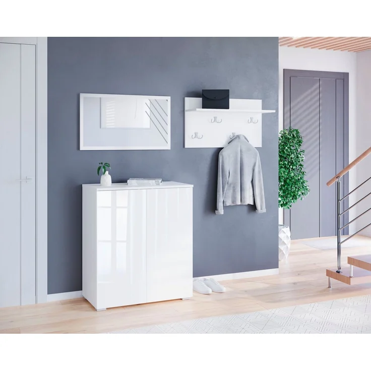 INOSIGN Garderoben-Set PARIS/ TOKYO, (Komplett-Set, 3-St), Kompaktgarderobe Breite 150cm mit Spiegel für Ihren Eingangsbereich