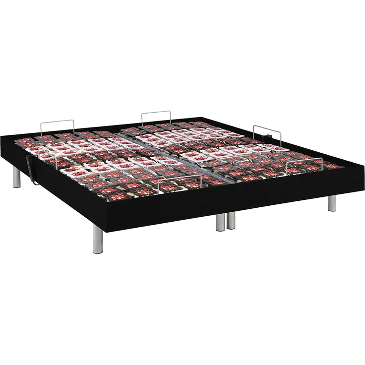 Relax-Bettgestell 2x65 Modulteller - 2 x 80 x 200 cm - Schwarz - DREAMEA – Bild 4