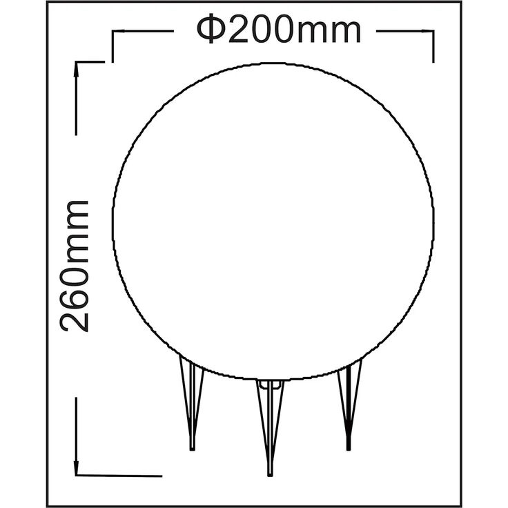 TRANGO LED Gartenleuchte, 1er Set 200SB IP65 Gartenkugel in Sandstein-Optik mit 20cm Durchmesser inkl. 1x E27 LED Leuchtmittel & ca. 5 Meter IP44 Kabel *SANDSTONE*, Kugelleuchte, Gartenleuchte, Leuchtkugel, Kugellampe – Bild 2