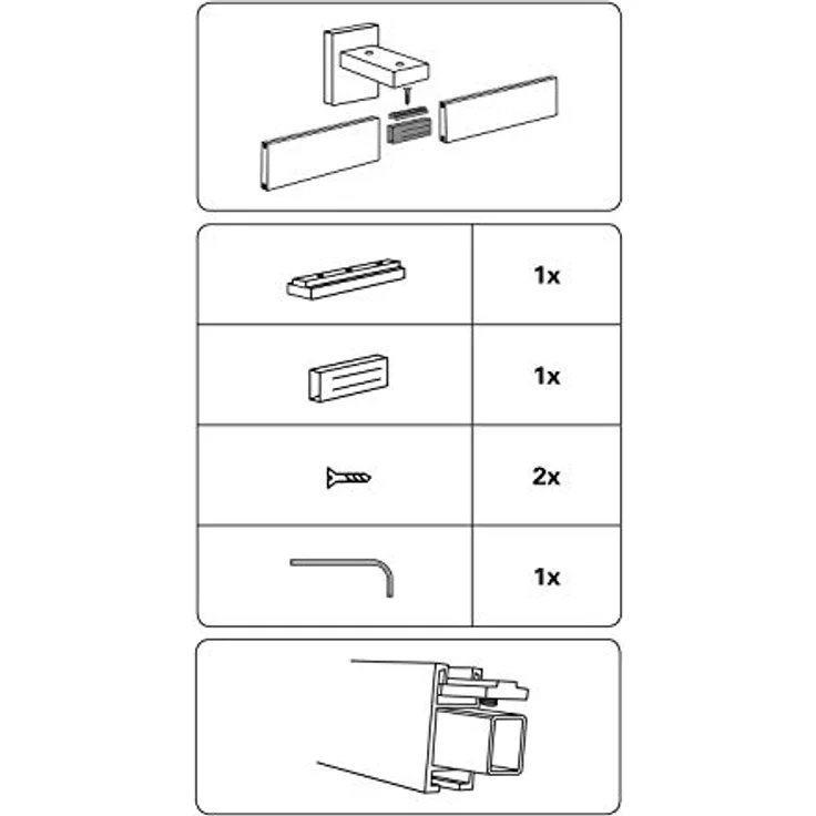 Gardinia Stangenverbinder Luxor schwarz – Bild 2