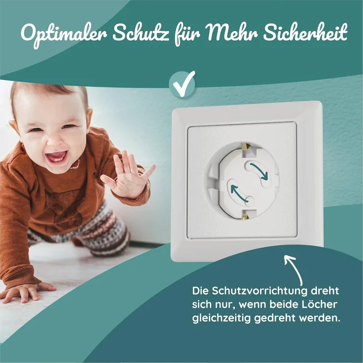 Steckdosen Kindersicherung von BEARTOP | TÜV Rheinland schadstoffgeprüft** | neue extra Sicherung (2022) | Steckdosenschutz für Babys und Kinder | Steckdosensicherung Baby | Zufriedenheitsgarantie* – Bild 5