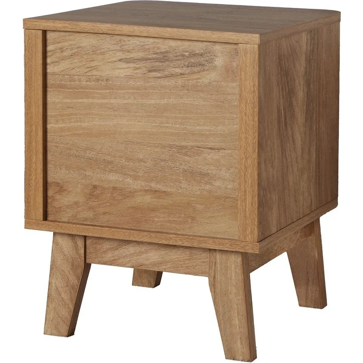 Casâme 'PALMO' Nachttisch 1 Schublade mit Rattanfront in holzdekor - Helles Holz – Bild 10