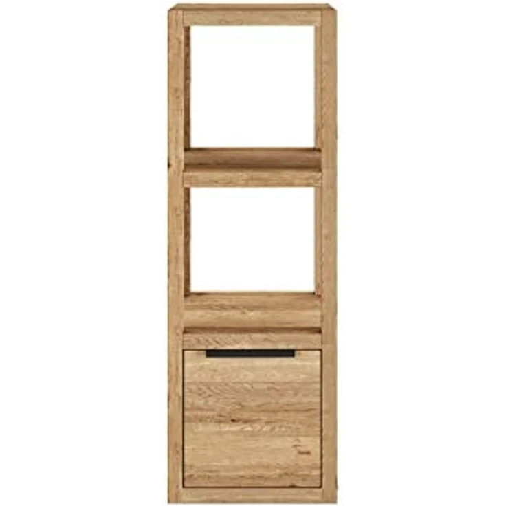 Wandregal Holz Wildeiche 1-türig 31x90x25 cm Woodkings Sydney Hängeregal Regal für Badezimmer Badregal Wandregal-Gäste-WC Massivholz Regal-Holz – Bild 7