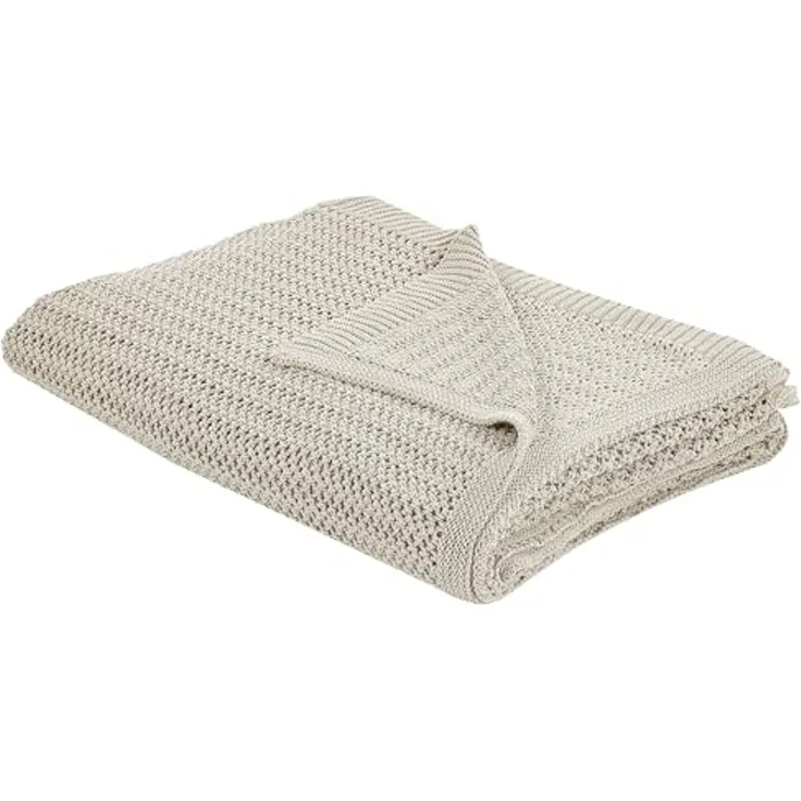 Tagesdecke ILEN Baumwolle 150 x 200 cm Helles Beige